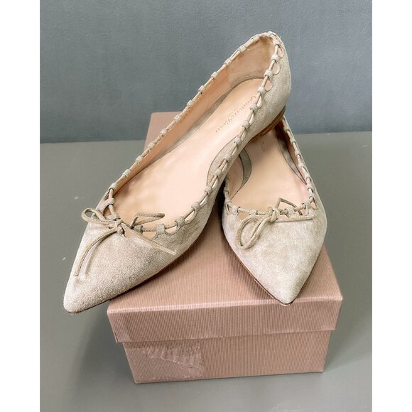 Gianvito Rossi tan suede flats, size 10 - Picture 1 of 5
